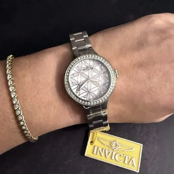 Invicta Wildflower Women\'s Watch w/ Mother of Pearl Dial-34mm, Steel (28823)-NEW Invicta Wildflower Women main image 3